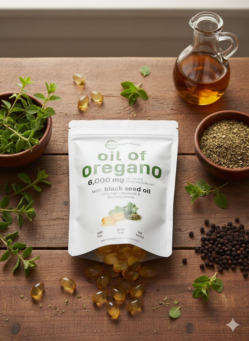 Aceite De Orégano antiparásitos 60 capsulas