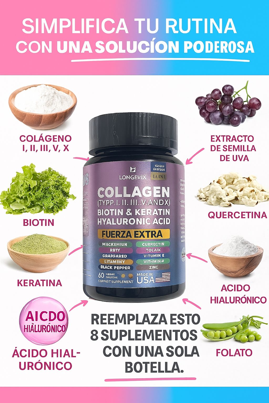 Multi Colágeno premium 60 caps.